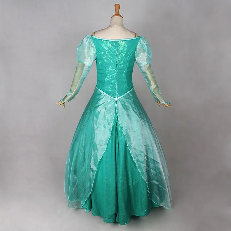 New Style Ariel Green Dress Princess Cosplay Costume Halloween Costumes Custom-made dress image 4