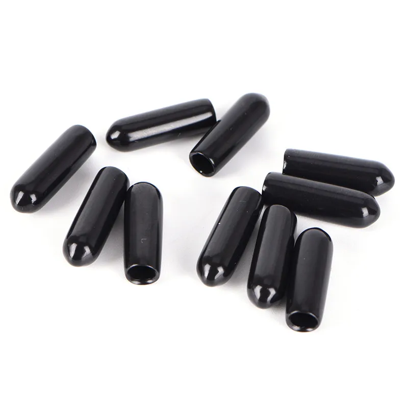 10PCS PVC End cap Kite Cap Rubber End Caps For 4 Lines Quad Stunt Kite Fixed Parts 3/4/5/6/7/8MM Black