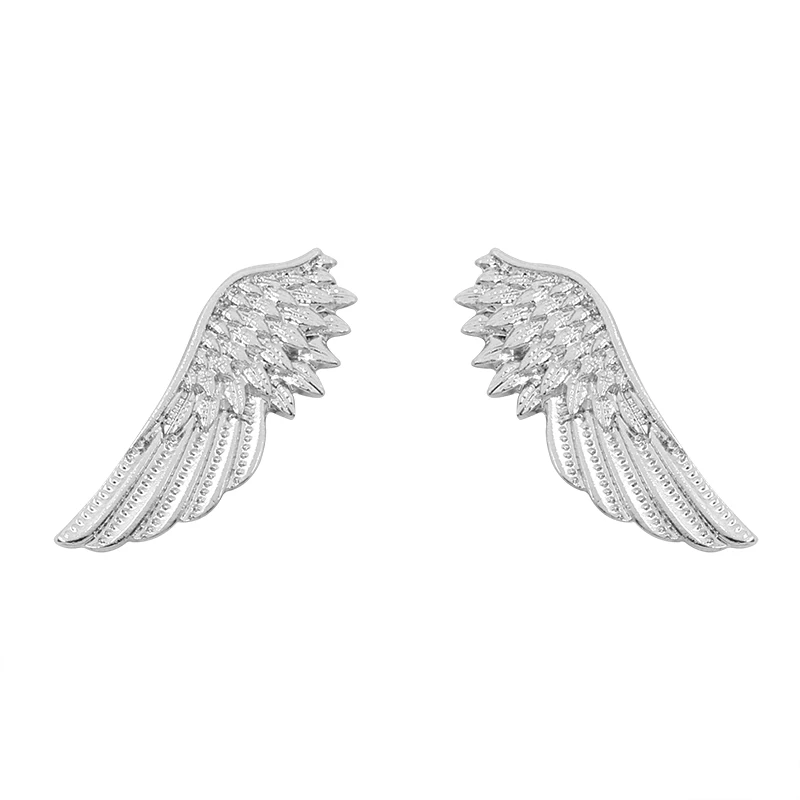 Fashion Punk Style Alloy Wings Brooch Collar Needle Personality Men And Women Wing Badge Collar Needle Party Jewelry Gift