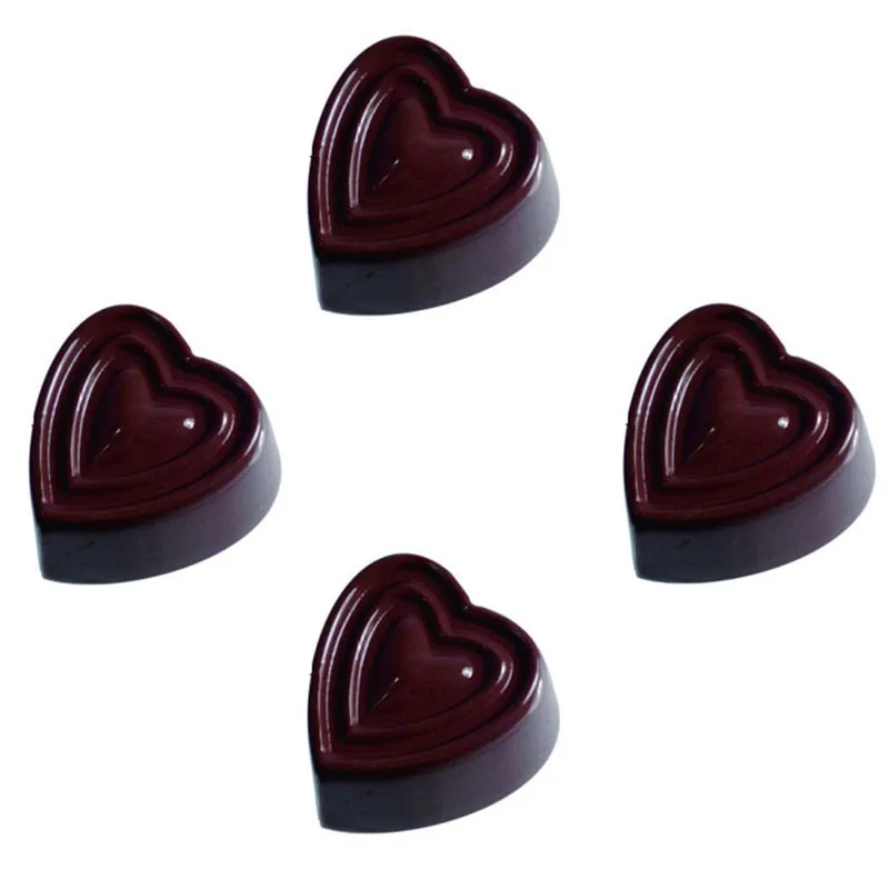 Heart shape Sweet candy plastic chocolate mold,profession candy gift chocolate pastry baking tool polycarbonate chocolate moulds