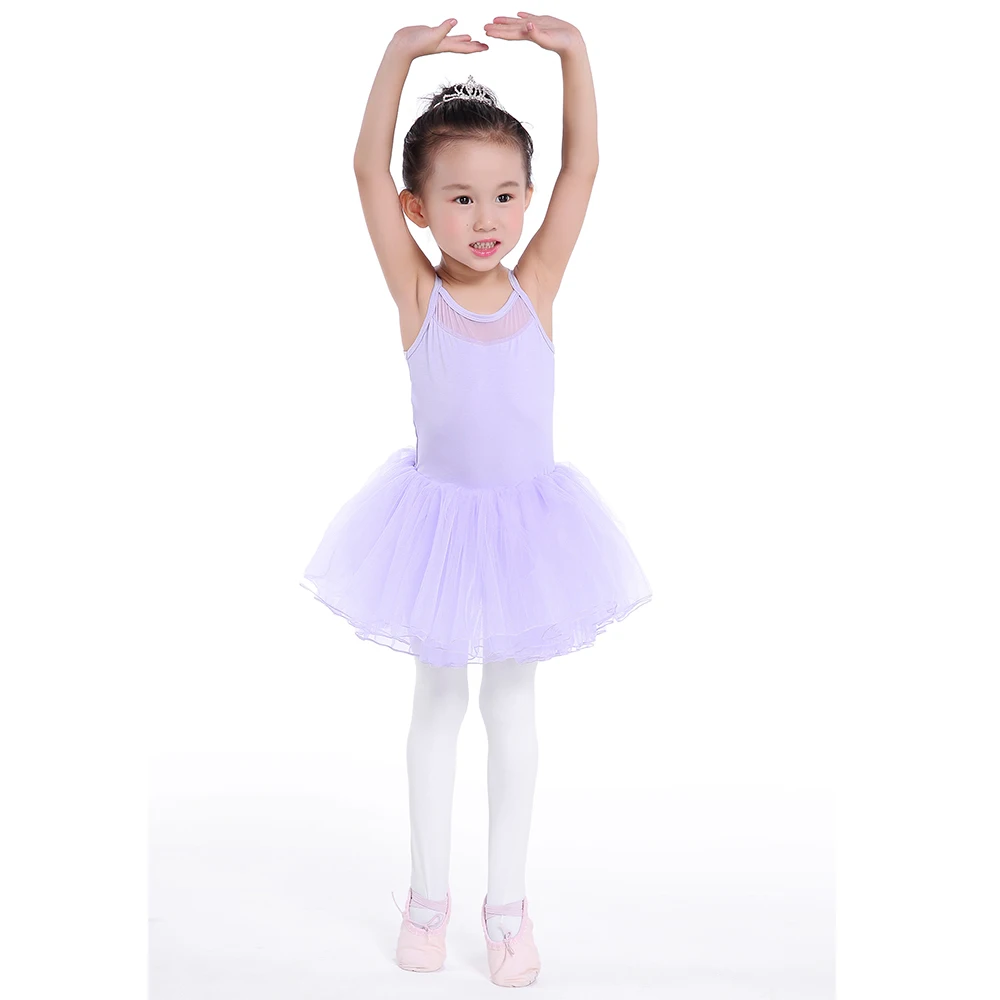 Girls Camisole Ballet Dance Leotard Tulle Skirt Kids Ballet Tutu Dress Ballet Costume Dance Wear Pink Blue Lavender and Black