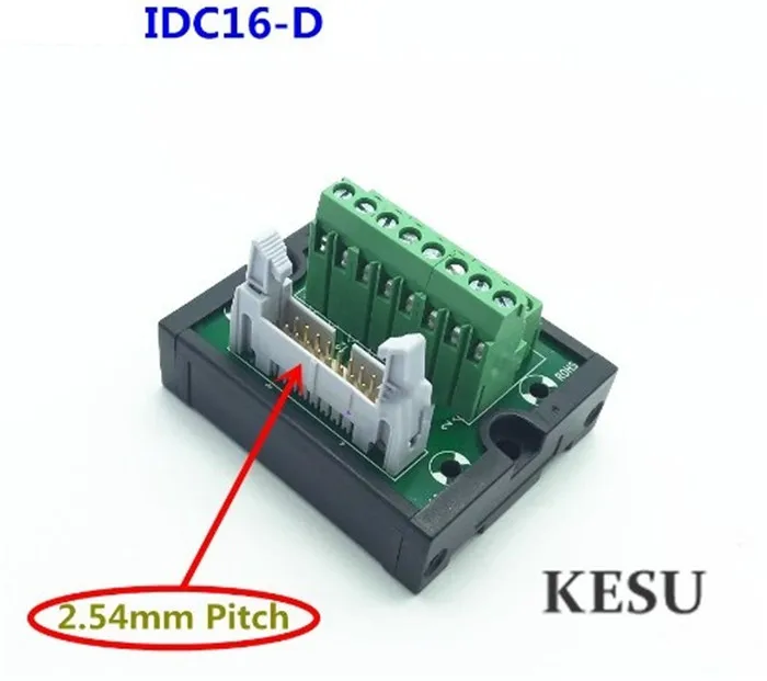 IDC10Pin IDC10/16/20/26/34/50/60/64Pin Male Connector Terminal Block Breakout Board Adapter PLC Relay Terminal DIN Rail Mounting