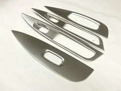 For Nissan Qashqai J11 2016-2019 Chrome Door Window Armrest Cover Switch Button Panel Trim Frame Car Styling Accessories 4Pcs