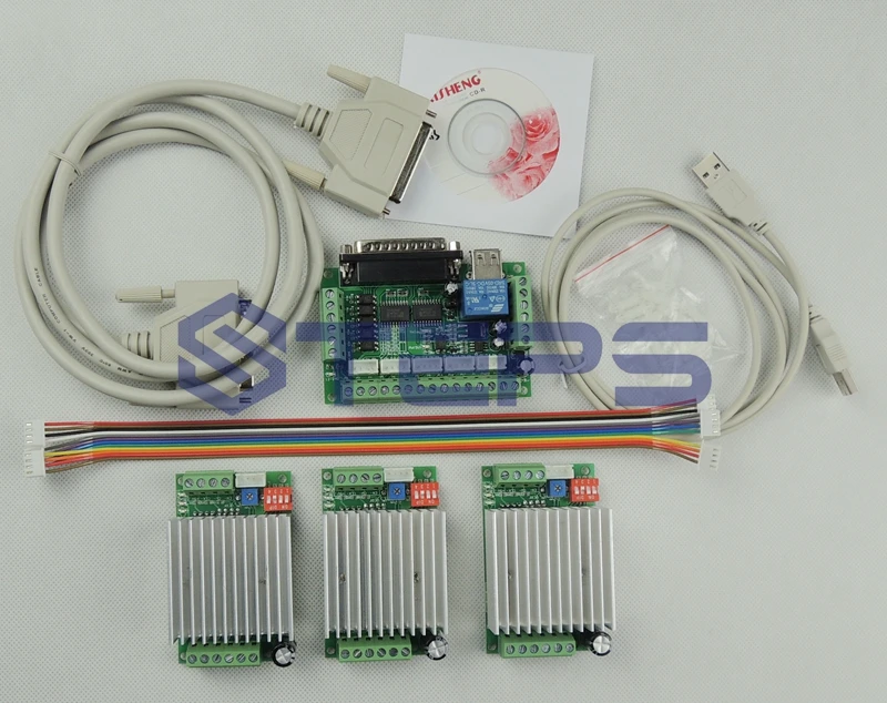 CNC Router 3 Axis Kit,mach3 TB6600 3 Axis 0-4.5A Stepper Motor Driver Controller kit + one 5 axis breakout board