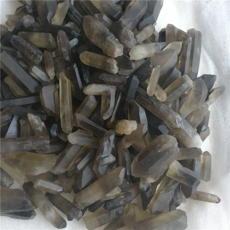 100g NATURAL tibetan BLACK Quartz Crystal point Specimen free shipping