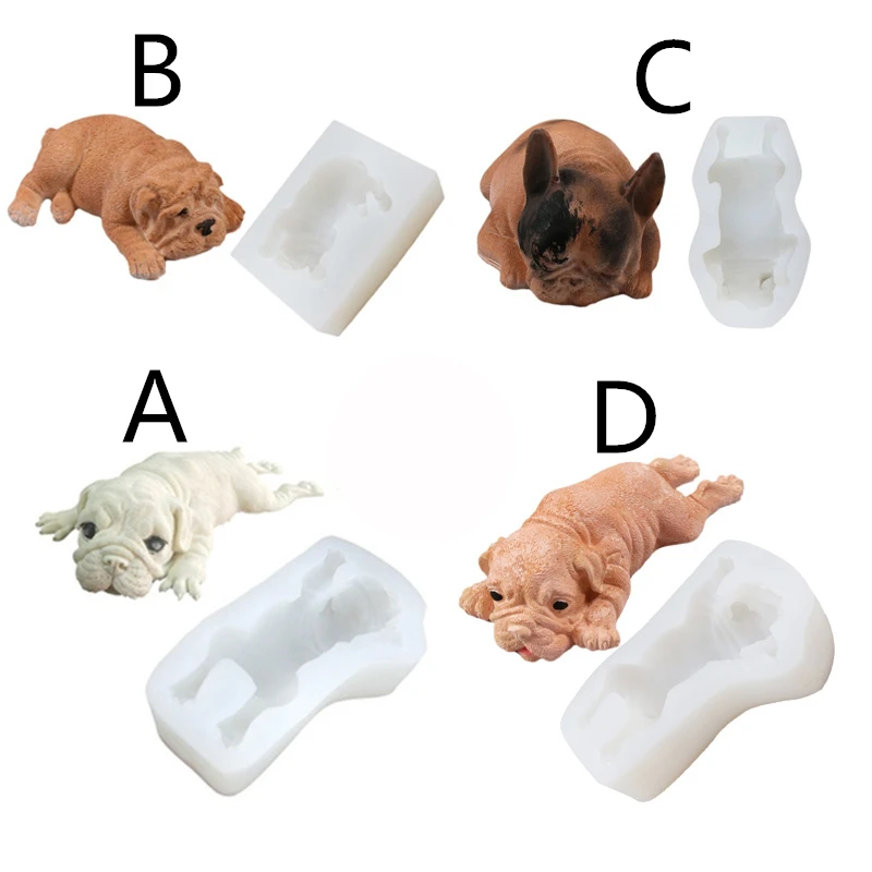 3D Silicone Molds Shar Pei 3D Soap Mold Of A Puppy Mold Of The Dog Molds Silicone Animals Mould Aroma Stone Moulds K037