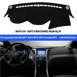 TAIJS Car Dashboard Cover For Hyundai Sonata 2011 2012 2013 2014 Sonata 8 Dash Mat Dashboard Pad Carpet Anti-UV Anti-slip