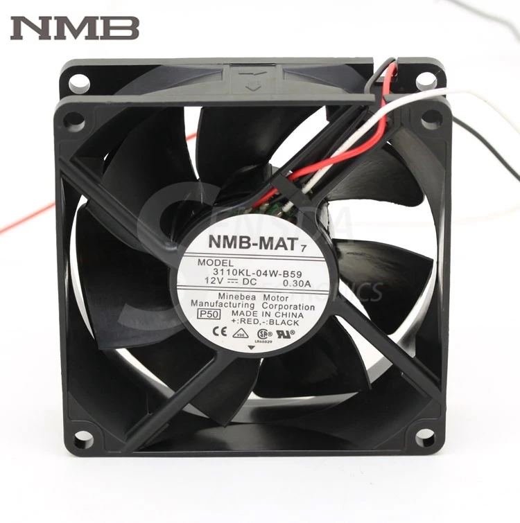 

For NMB 3110KL-04W-B59 8cm 8025 DC 12V 0.30A 3wire server inverter axial Cooling Fans