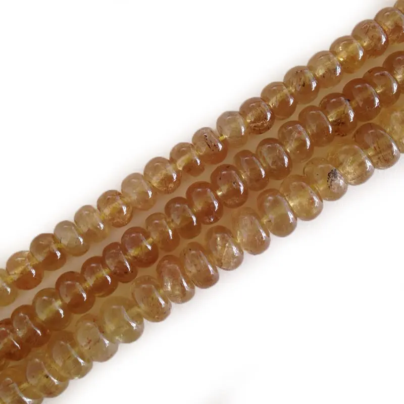 Natural Yellow Apatite Beads Rondelle Heishi Spacer DIY Loose Beads For Jewelry Making Beads Accessories 15'' Women Gift