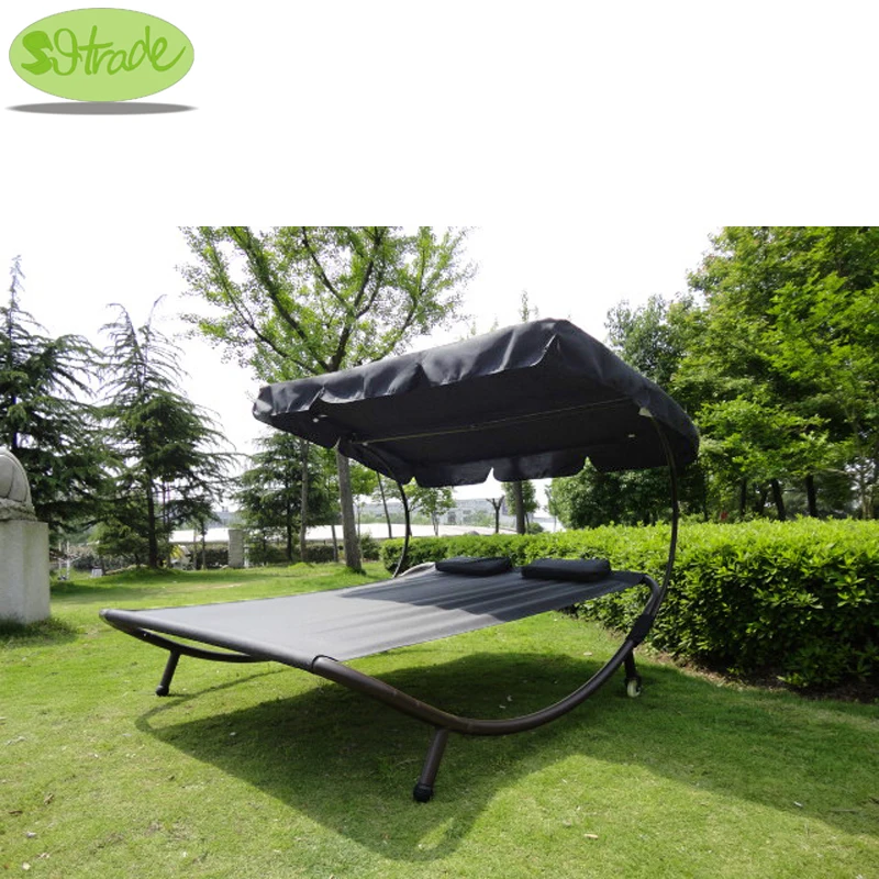 캐노피 (지붕 만 해당) 2 Seaters 해먹 82.67 "x 47.25"/210x120cm, 야외 사용을위한 모든 날씨 디럭스 캐노피, 짙은 회색/베이지