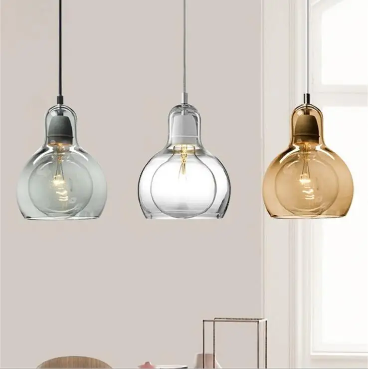 

Modern minimalist restaurant chandelier bar bedroom bedside lamp balcony lamp single head hoist glass pendant lamps.