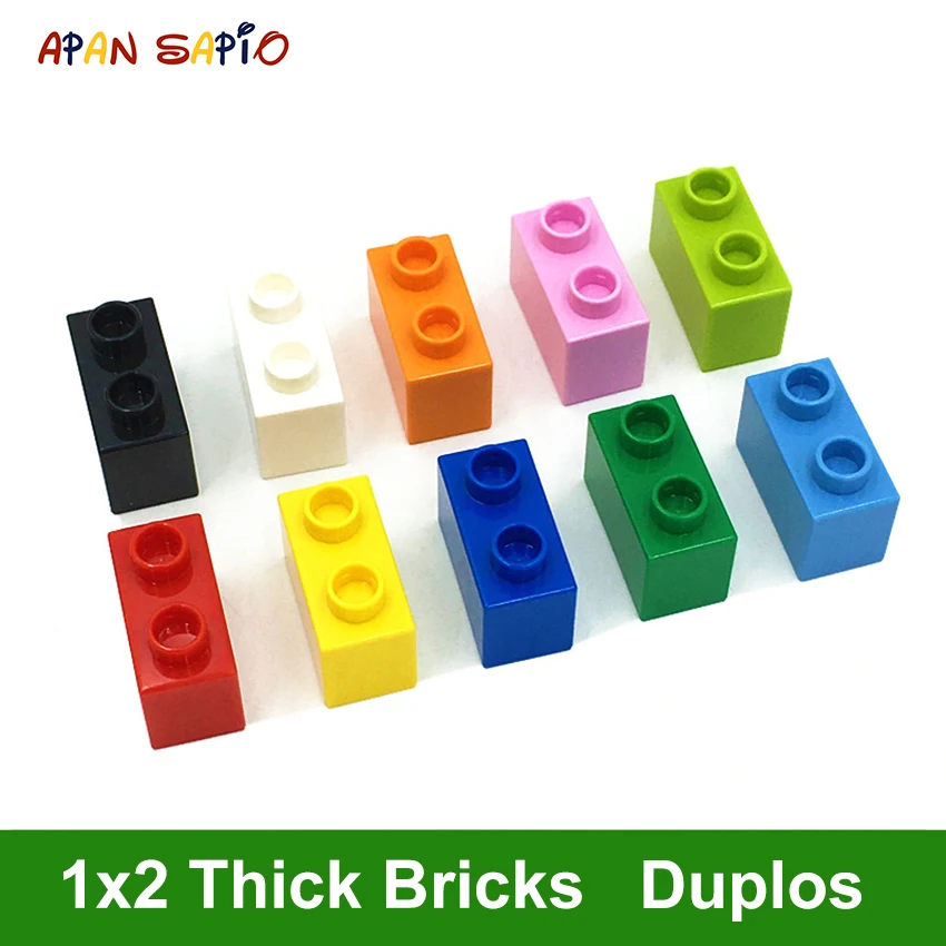 

Big Size DIY Building Blocks Thick Figures Bricks 1x2Dot 24PCS Educational Creative Toys for Children Compatible With Brands