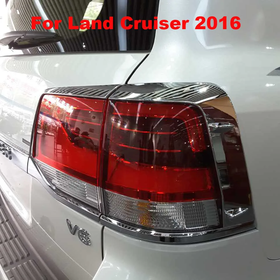 2016-2020 Chrome Tail Light Lamp Cover For Toyota Land Cruiser V8 LC 200 Accessories