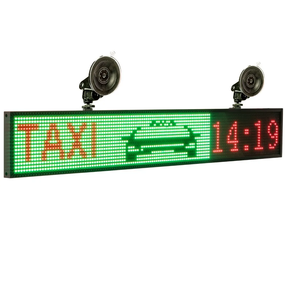 P5 66cm 12V Car LED Programmable Sign Display Board Screen Scrolling Message SMD RGB Full Color WiFi/USB LED Advertising Screen