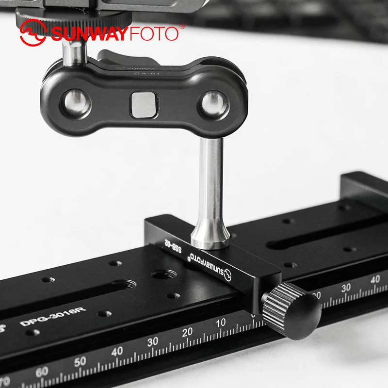 SUNWAYFOTO SSB-02 DSLR Camera Tripod Quick Release Plate Arca Mini Clamp for L Plate with 1/4 Screw Hole