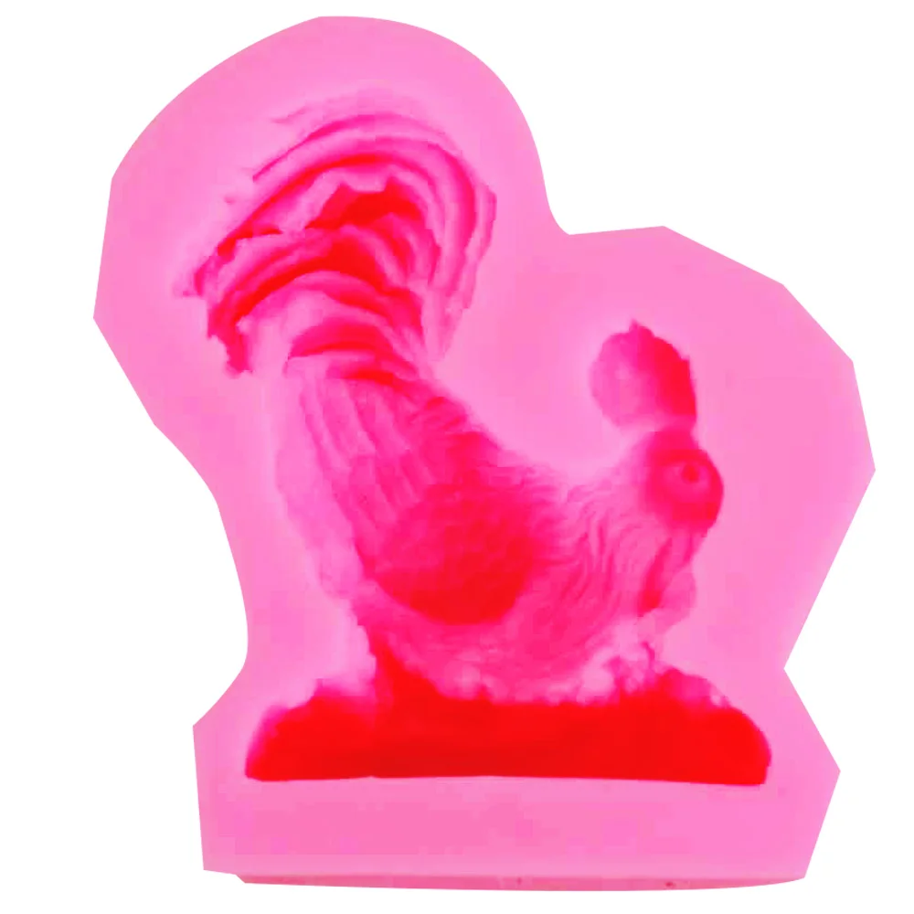 M495  DIY Cock Chicken 3D Candle Soy Wax Mould Scented Soap Handmade Silicone Mold Plaster Resin Clay Diy Craft Home Decoration