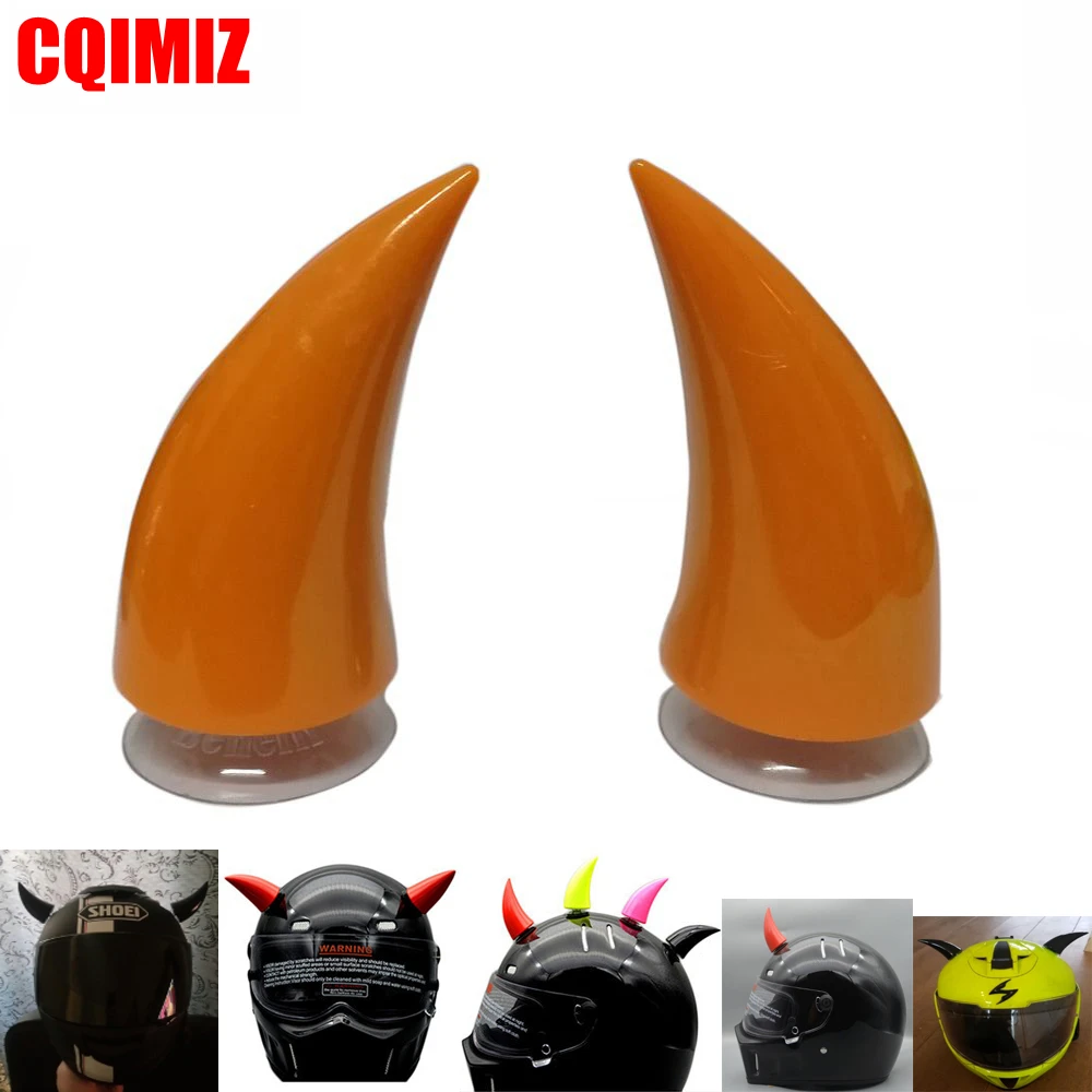 

1 Pair Orange Motorcycle Helmet Horn Motocross Off Road Capacete Decoration Biker Bike Snowboard Ski Helmet Horn