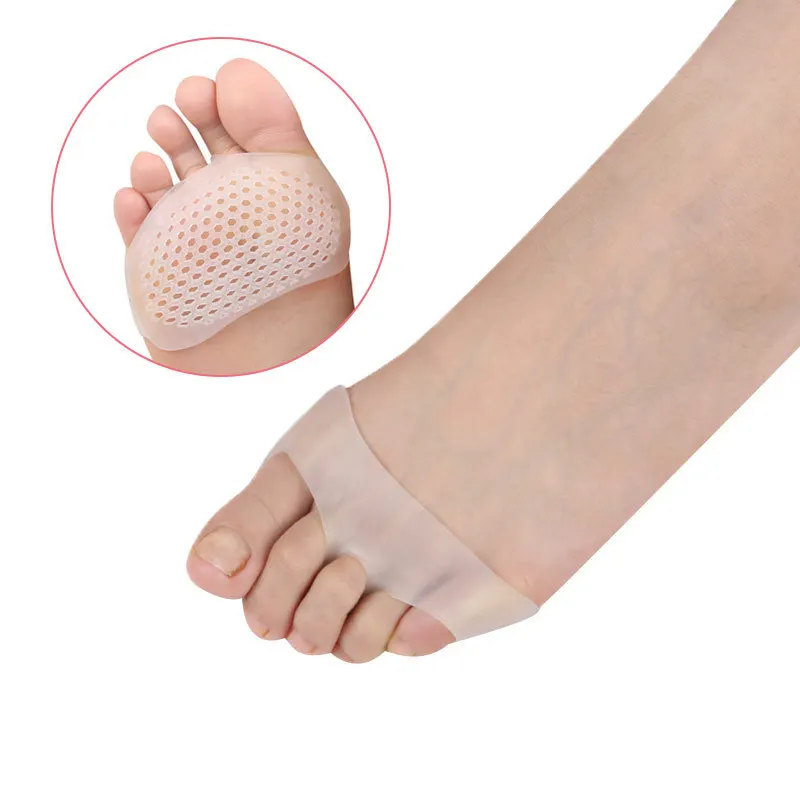 1 pair Silicone Soft Pads High Heel Shoes Slip Resistant Protect Pain Relief Foot Care Forefoot Half Yard Invisible Gel Insoles