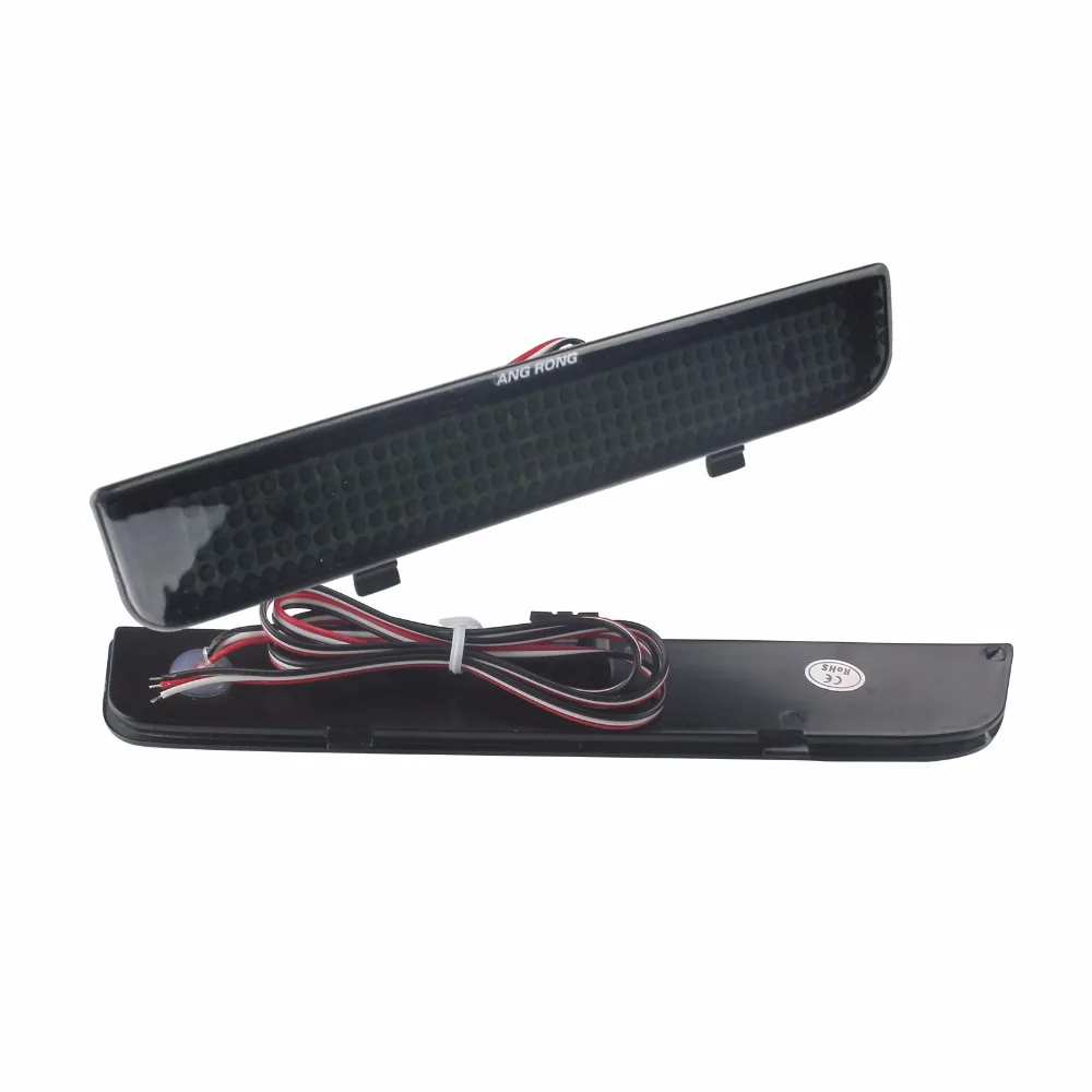 ANGRONG NEW LISTING Rear Bumper Reflector LED Signal Brake Light Black(CA187) For Range Rover L322 Freelander 2