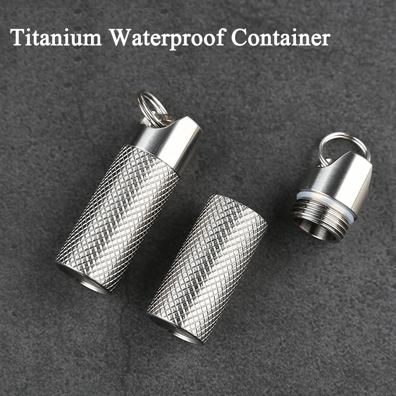 New Arrival Portable Waterproof Container Medicine Box Titanium Alloy Elderly Rescue Pills Can First Aid Kit Waterproof Box