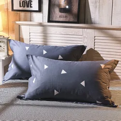 2 Piece Simple Style Pillow Case Cover Plain Dyed Pillowcase Polyester Pillow Cases For Kids Adults 48cm*74cm48