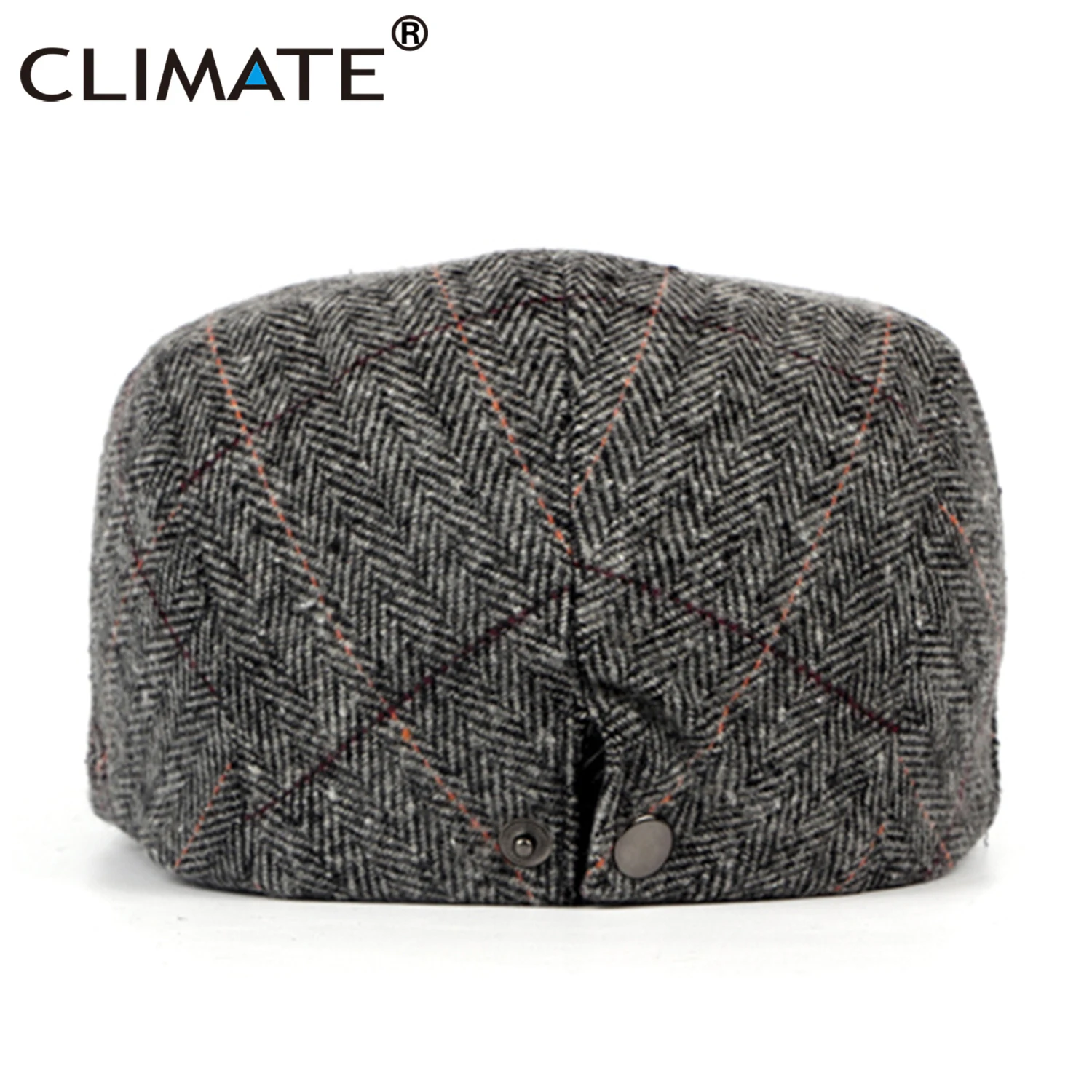 CLIMATE Men Plaid Berets Warm Flat Cap Men Vintage Winter Hat Berets for Men Casual British Gentleman Beret Flat Caps Beret Hat