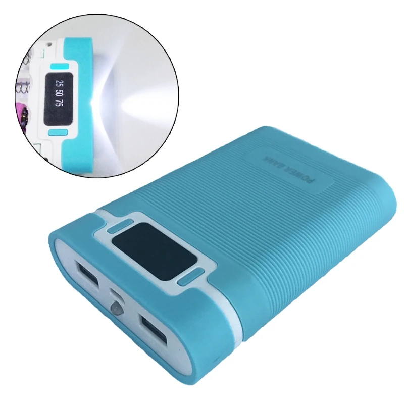 Anti-Reverse Portable Power Bank Box 4x 18650 DIY Display Battery Charger 5V 2A Case #221