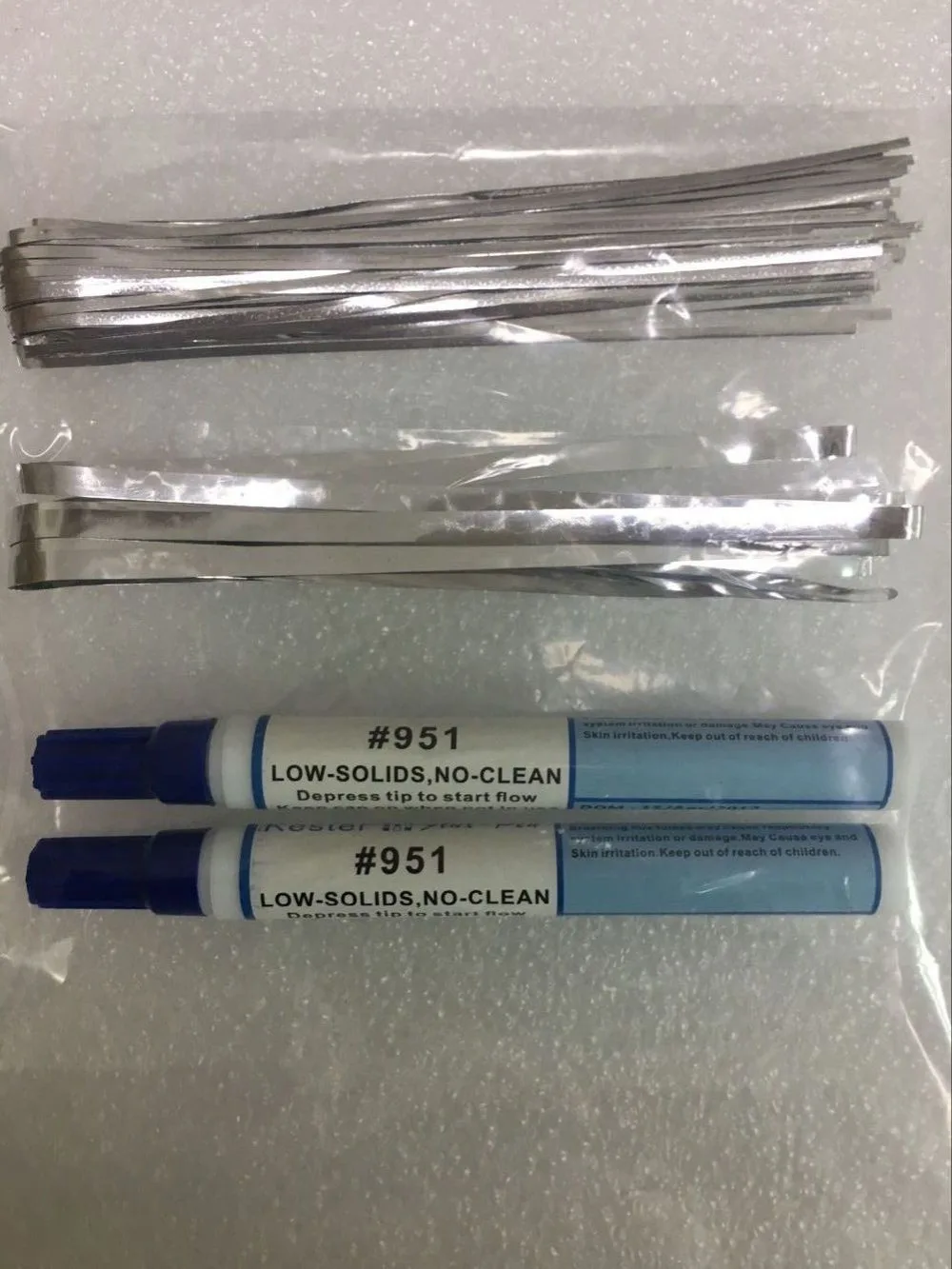 20 Meters Tabbing Tab Wire + 2 Meters PV Ribbon Bus Wire + 2Pcs 951 Soldering Rosin Flux Pen For DIY Soldering Solar Cell Panel