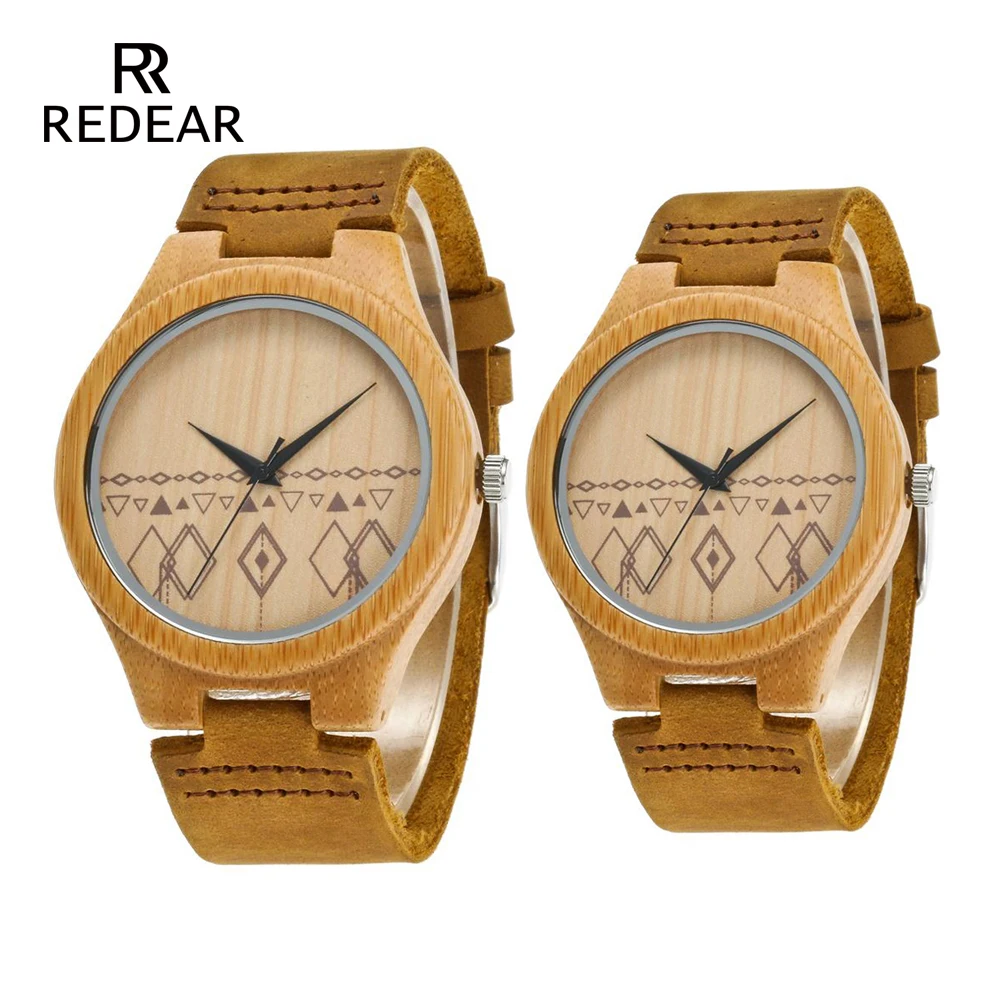 High Quality Couples Wood Watches Without Logo Leather Strap Watch Men Luxury Handmade Quartz Wristwatch For Boy