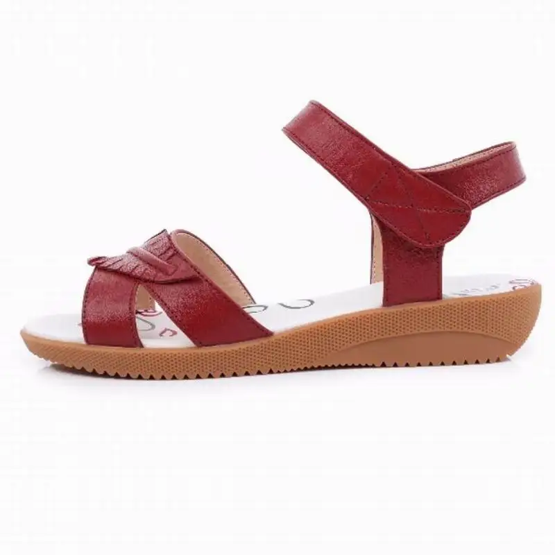 GKTINOO 2024 Summer Shoes Maternity Sandals Women Mother Shoes Flat Soft Genuine Leather Nurse Shoes Casual Women Sandals