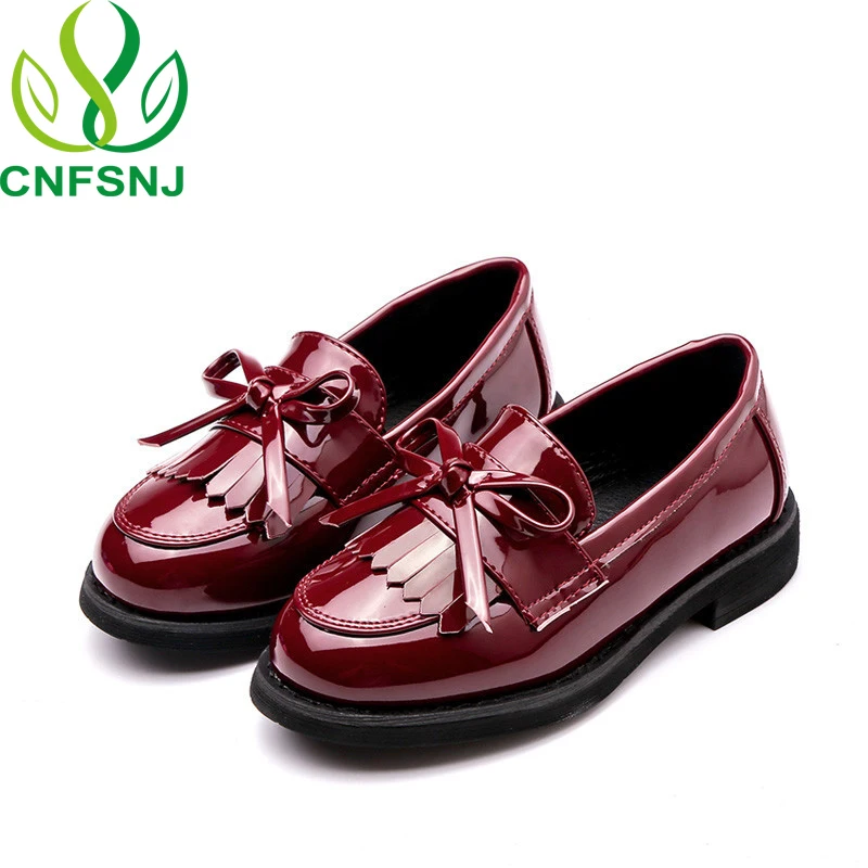 

CNFSNJ 2020 new spring autumn girls children PU leather shoes fringe shoes kid oxford shoes boys brand tassel flats