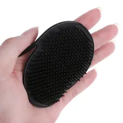 Peine de pelo de bolsillo para hombre, cepillo de masaje para barba, bigote, Palma y cuero cabelludo, color negro, 2 uds.