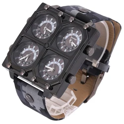 Shiweibao orologi al quarzo da uomo orologio di marca di lusso quattro fusi orari orologi da polso militari cinturino mimetico sport Reloj Hombre nuovo