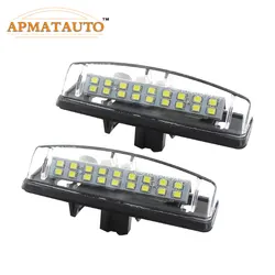 2pcs White LED License Number Plate Light Bulb Canbus For Mitsubishi Colt plus Grandis 12V