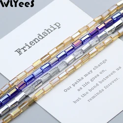 WLYeeS 3*6mm Austrian Rectangle crystal beads 80pcs Square Loose Spacer Beads for Jewelry Necklace Earrings Bracelet Making DIY