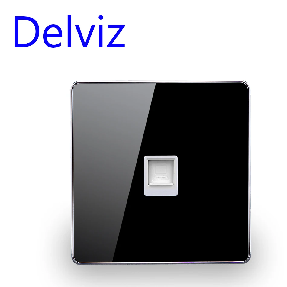 RJ45 Computer Steckdose Panel, CAT5E Netzwerk Modul, Computer verbinden Jack, kristall Glas Panel Kabel netzwerk Interface Outlet