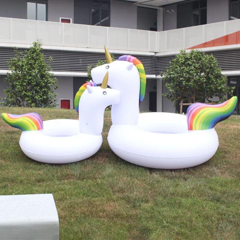 175cm Inflatable Unicorn Swim Ring Inflatable Pool Float Pool Swimming Float Adult Kids Boia Piscina Inflatable Unicorn Circle