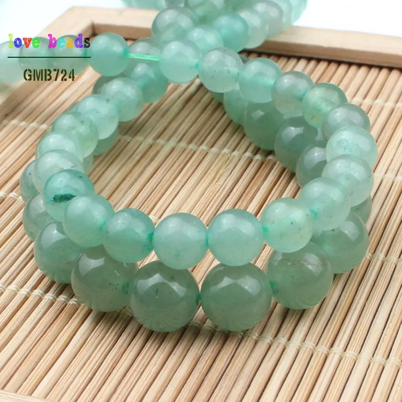 Natural Stone Beads Green Aventurine Round Loose Beads for Jewelry Making DIY Bead Bracelet 15\'\' Strand Pick Size 4/6/8/10/12mm