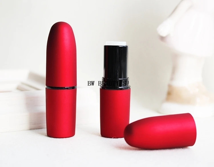 1000Pcs/Lot empty red bulet shape lipstick tube for lip rouge case DIY cup size 12.1mm Refillable Bottle