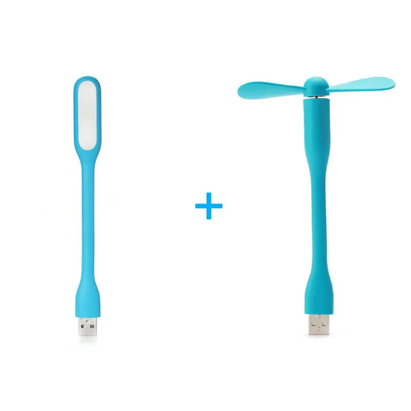 2016 Creative USB Fan Flexible Portable Mini Fan and USB LED Light Lamp For Xiaomi Power Bank&Notebook&Computer Summer Gadget