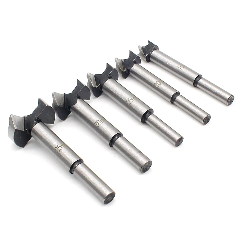 15-35mm Forstner Auger Drill Bit Set Round Shank Wood Tools Forstner Tips Hinge Boring Woodworking Hole Saw Cutter