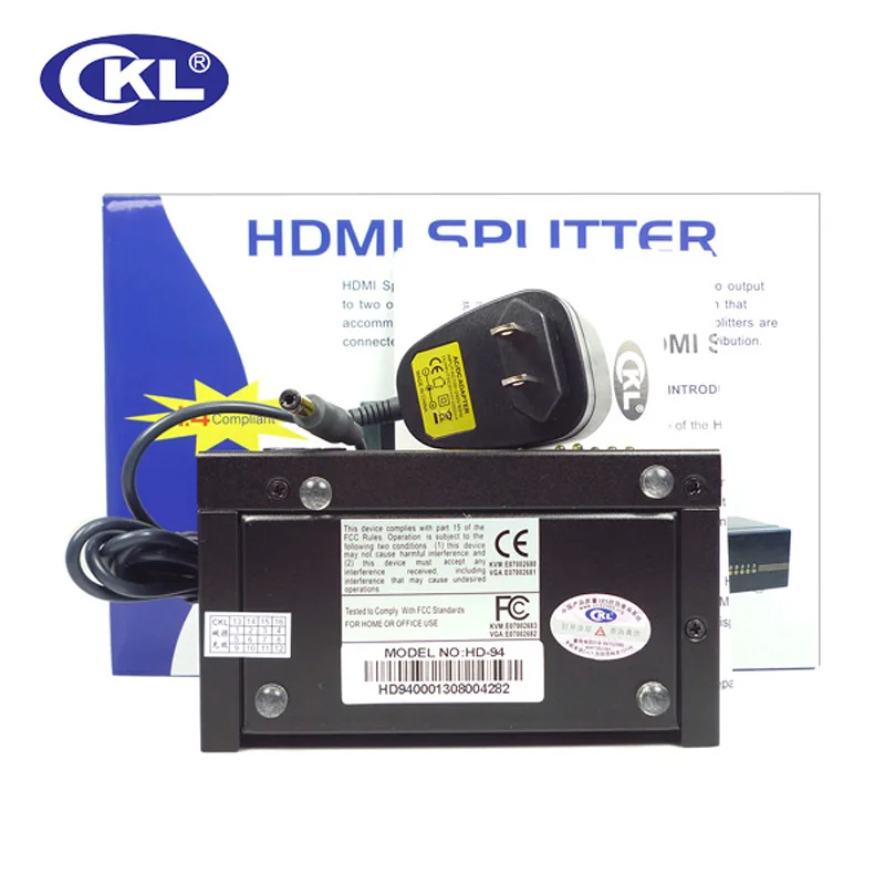 CKL HD-94 عالية الجودة 1*4 4 ميناء HDMI الفاصل دعم 1.4V 3D 1080P ل PC مراقب