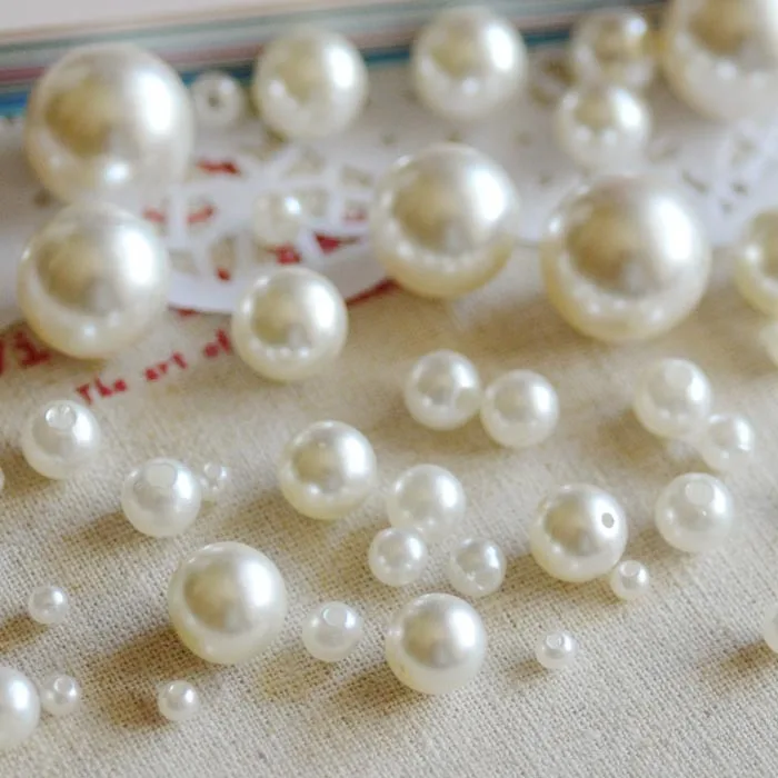 4MM Round Ivory white Imitation Pearl Bead For Fashion Bracelets& Necklaces Making Accessories 1000pcs/pack