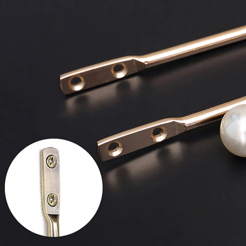 1 Pair Pearl Beads U Shape Curtain Hooks Pothook Wall Tiebacks Tassel Hanger Coat Hat Hook Curtain Accessories Holdback Decor