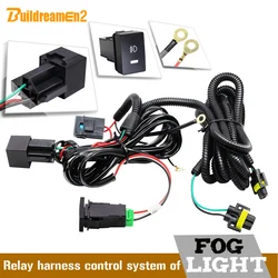 Buildreamen2 Auto Mistlamp H11 Kabelboom Zekering Relais Kabel Schakelaar Kit Voor Porsche Opel Subaru Jaguar Land Rover Mitsubishi