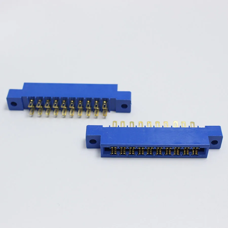 10pcs/Lot 805 Card Edge Connector 3.96mm Pitch 2x10 Row 20 Pin PCB Slot Solder Socket SP20 Dip Wire Solder Type