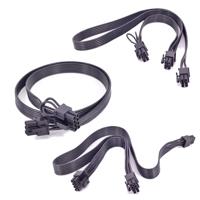 PCI-e 6 Pin to 2 Ports 6+2 Pin 8 Pin Power Supply Cable 6pin to 8pin for Cooler Master V Series V850 V1000 V1200 Modular PSU