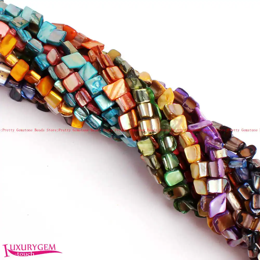 8-10mm Multicolor Natural Shell Irregular Shape DIY Loose Beads Strand 15