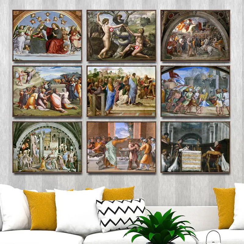 Home Decoration Art Wall Pictures Fro Living Room Poster Print Canvas Paintings Italy Raffaello Santi Resurrection of Christ