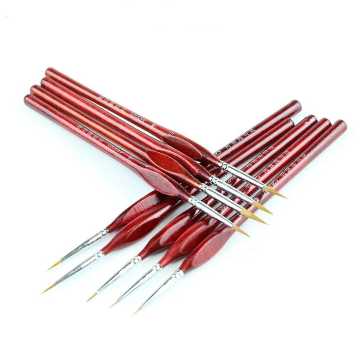 7Pcs Paint Brush Set Professional Sable Hair Art Nail Painting Drawing Brushes Art Painting Brush Pen